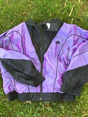 Vintage Nike Flight iridescent purple jacket Men’s Medium